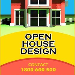 High Quality Free Open House Flyer Template Word Of Templates Format Publisher Sample Real