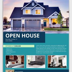 Wizard Open House Print Digital Flyer Template For Real Estate Marketing