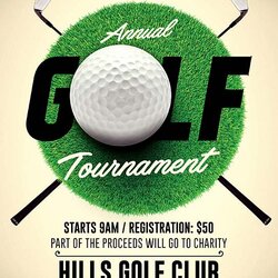 Fine Golf Tournament Event Flyer Template Download Com