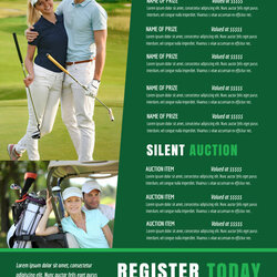 Superb Golf Tournament Registration Flyer Template Flyers Templates
