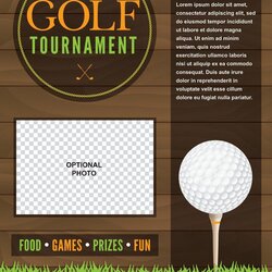 Golf Tournament Flyer Template Royalty