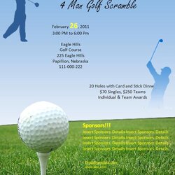 Spiffing Best Images Of Free Printable Menu Templates For Golf Flyer Template Tournament Via