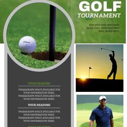Wonderful Editable Golf Tournament Flyer Template Free Ts