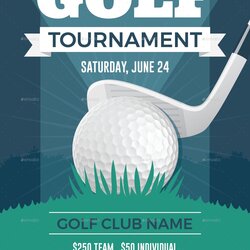 Golf Tournament Flyer Template Brochure Editable