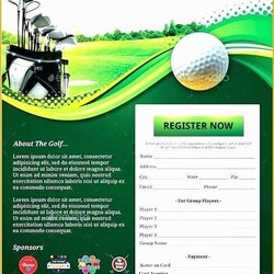 Swell Free Golf Brochure Templates Of Tournament Flyer Template Outing Sponsorship