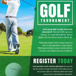 Golf Tournament Registration Flyer Template Templates Flyers Work