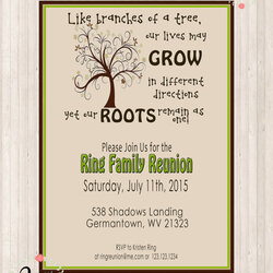 Excellent Free Printable Family Reunion Invitation Template Templates