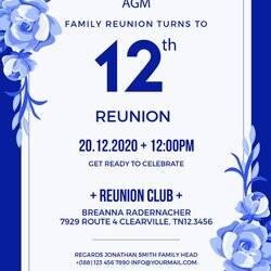 Worthy Family Reunion Invitation Template Free Vector Templates Sample Format