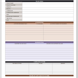 High Quality Free Editable Construction Daily Report Template