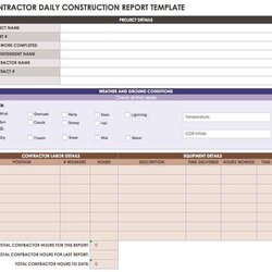 Construction Daily Reports Templates Tips Excel