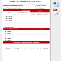 Sterling Free Sample Daily Work Report Templates In Ms Word Google Docs Construction Template