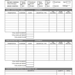 Excellent Free Construction Daily Report Template Excel Templates Deficiency Cost Checklist Inspections