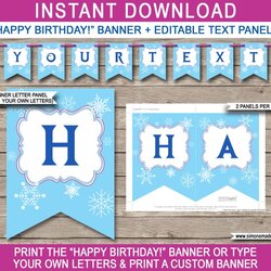 Marvelous Birthday Banner Template Free Printable Happy With
