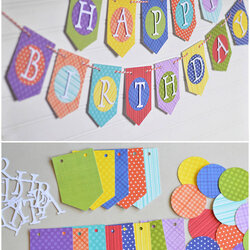 Matchless Birthday Banner Ideas With Free Printable Templates Patterned Paper