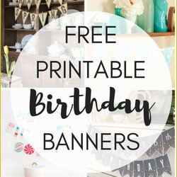 Excellent Happy Birthday Banner Template Free Of Best Images Creative Topper Bunting On