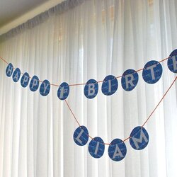 Free Printable Happy Birthday Banner In Blue
