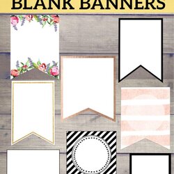 Terrific Free Printable Banner Templates Blank Banners Make Your Own Pennant Party Bunting