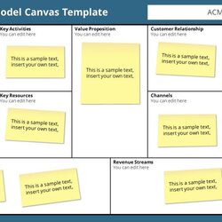Cool Free Business Model Canvas Template Editable