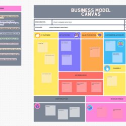 Champion Free Business Model Canvas Templates In Word And Screen Shot At Am