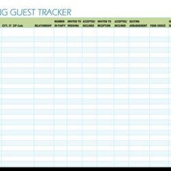 Out Of This World Free Wedding Guest List Templates Word Excel Tracker Microsoft And In