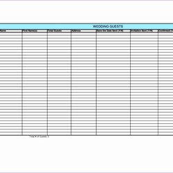 Wedding Guest List Template Excel Download Templates Inspirational Via New Free Of