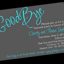 Spiffing Free Printable Invitation Templates Going Away Party Farewell Invitations Template Card Coworker