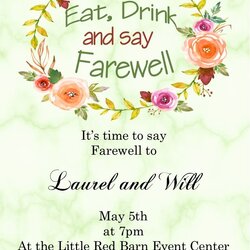 Legit Going Away Party Invitation Unique Invitations New Farewell Goodbye Invites Sip Selections