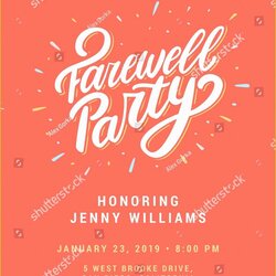 The Highest Quality Going Away Flyer Template Free Of Farewell Party Invitation Card Printable Goodbye