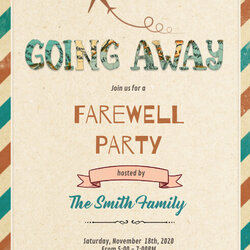 Perfect Going Away Party Invitation Template Ts