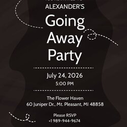 Splendid Going Away Party Invitation Template Free Illustrator Word Printable