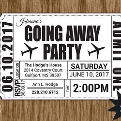 Superlative Going Away Party Invitation Template Invite Invitations Farewell Graduation Voyage