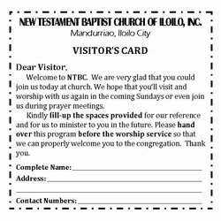 Peerless Pin On Card Template Printable Design Church Visitor