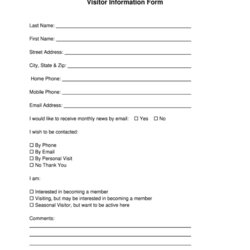 Superior Church Visitor Form Fill Online Printable Intended For Card Template