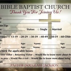 Church Visitor Card Template Word