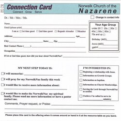 Church Visitor Card Template Word Best Images About On Connection Pertaining