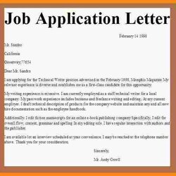 Job Application Email Template Simple Letter Vacancy Employment Resume