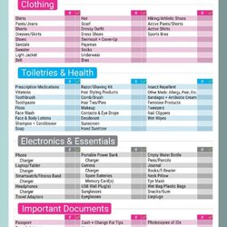 Sterling Vacation Packing List Printable Checklist For Your Next Trip