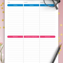 Very Good Download Printable Travel Packing List Traveling Ultimate Template