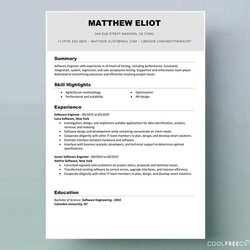 Resume Templates Examples Free Word Doc In Template