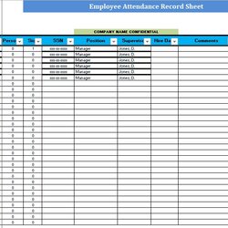 Sublime Employee Attendance Tracker Template Word Excel