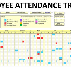Wizard Free Employee Attendance Tracking Spreadsheet Tracker Excel Absence Template Leave Training Templates