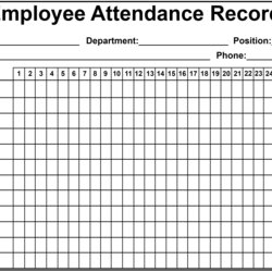 Exceptional Attendance Sheet Employee Tracker Monthly Printable Calendar Excel Template Yearly Templates