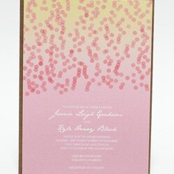 The Highest Standard Pretty Wedding Invitation Confetti Pink And Gold Invitations Custom