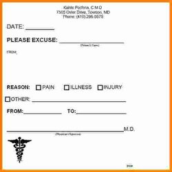 Capital Free Printable Doctors Excuse Template Work Note Unique For Of