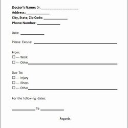 Swell Blank Doctors Excuse Form In Note Template Notes Sick Doc
