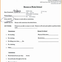 Splendid Free Printable Doctors Excuse For School Template Notes Absence Dr Work News Note Of Ideas Rare