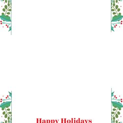 Admirable Christmas Note Card Template Collection Io Letter Happy Holidays Plants