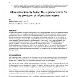Superior Information Security Policy Template Fascinating Basis Regulatory Protection Design