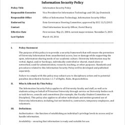 Superb Free Security Policy Samples In Ms Word Sample Template Information Acceptable Use Examples Policies