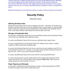 Spiffing Information Security Policy Templates Network